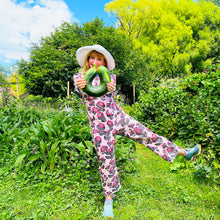 Load image into Gallery viewer, Pink Protea - Flouncy Overalls
